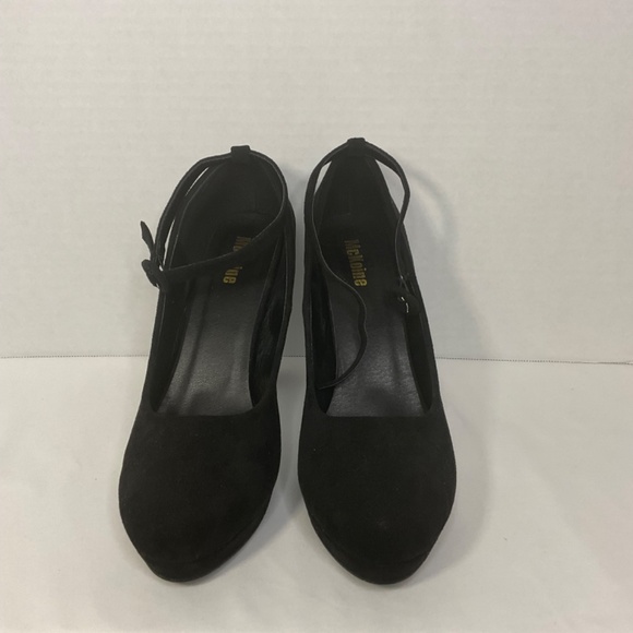 Women’s Black suede 4” platform heels - Picture 3 of 5